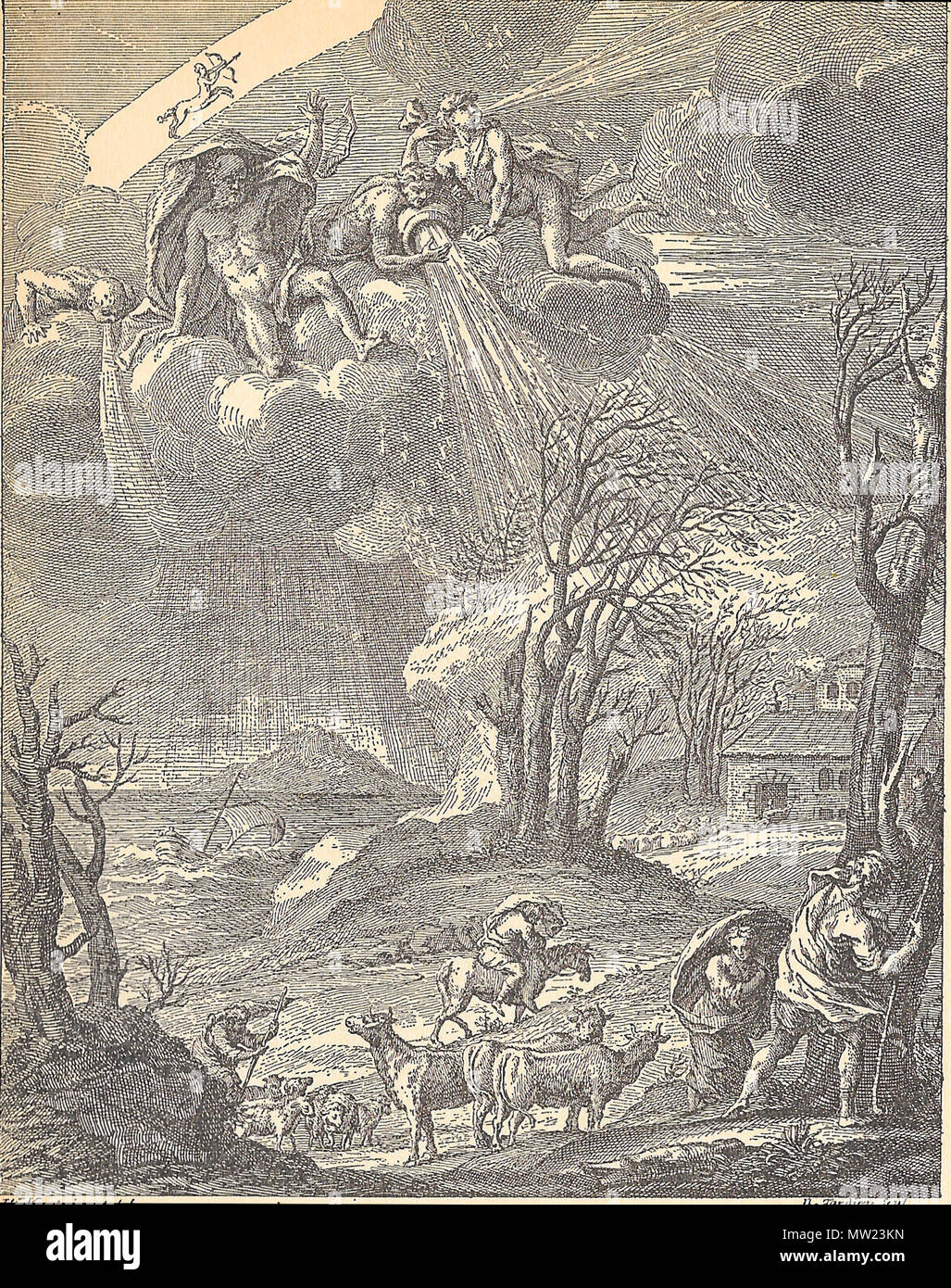 . Français : L'hiver, Les Saisons, James Thomson . 12 janvier 1730. William Kent hiver 651 Banque D'Images