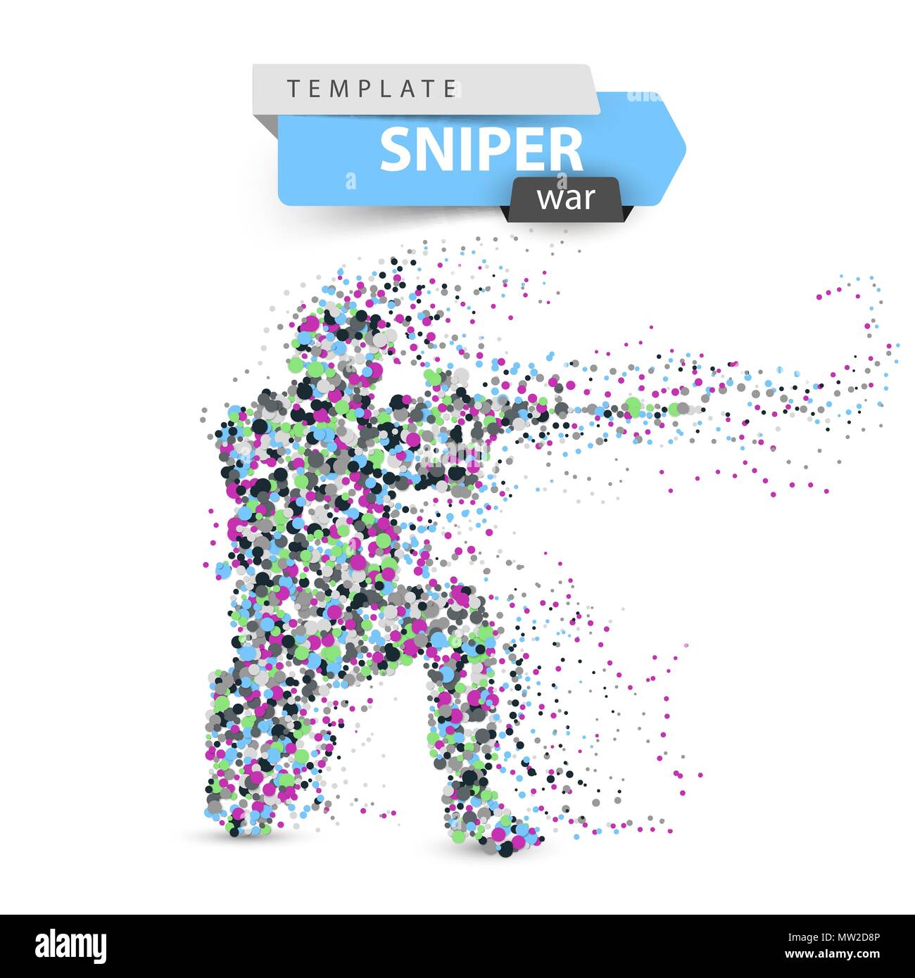 Dot sniper illustration. Pousses militaire une carabine. Illustration de Vecteur