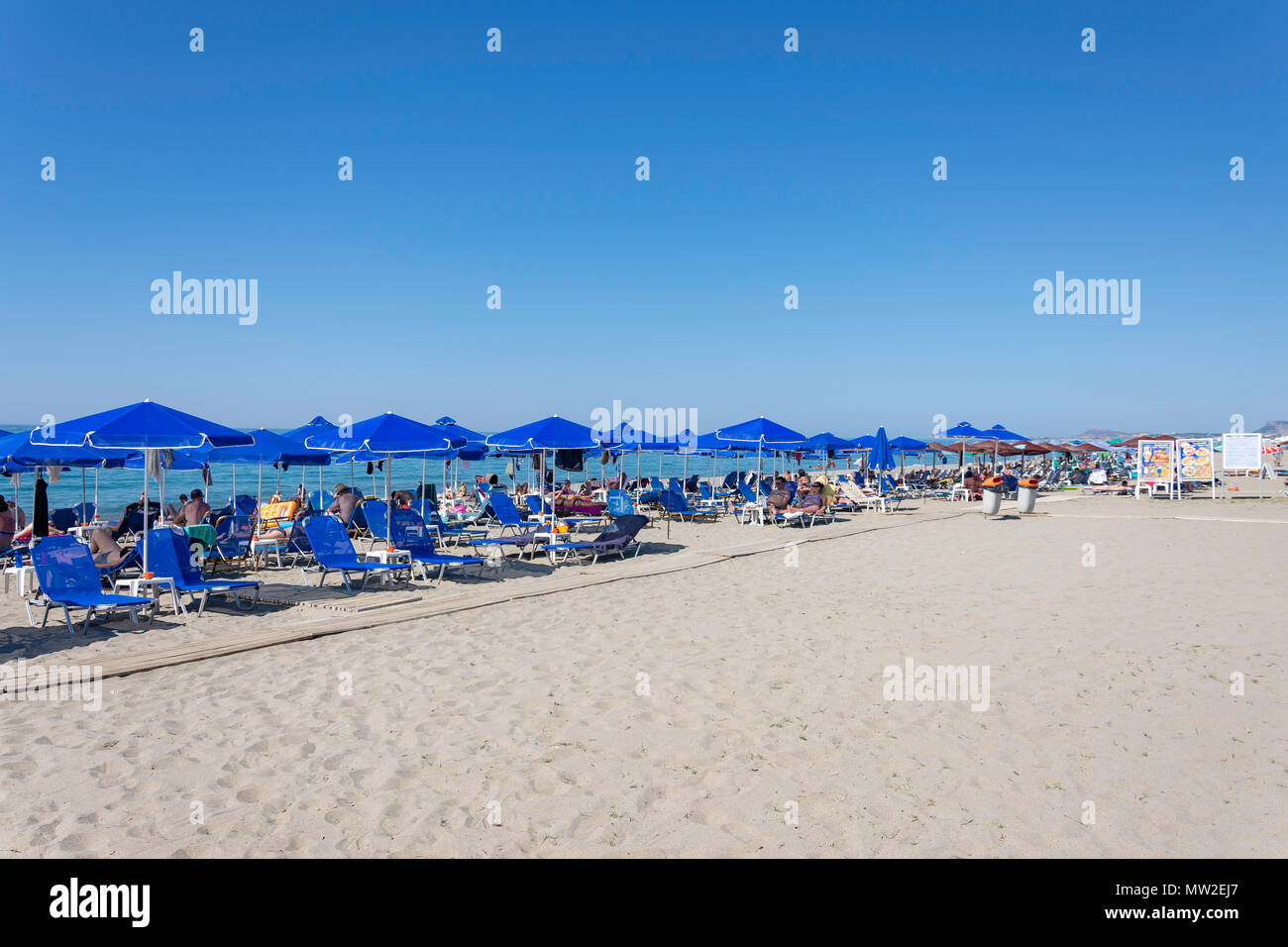 Golden Beach, Platanes, Rethymno, Crète (Région) Crète, Grèce Banque D'Images