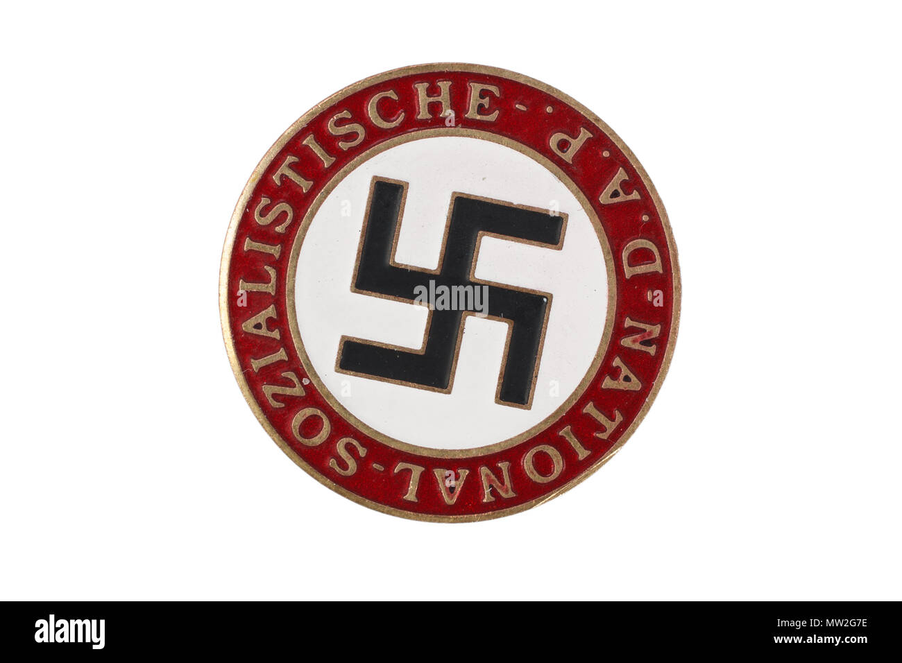 Le parti national-socialiste des travailleurs allemands de badge isolated on white Banque D'Images
