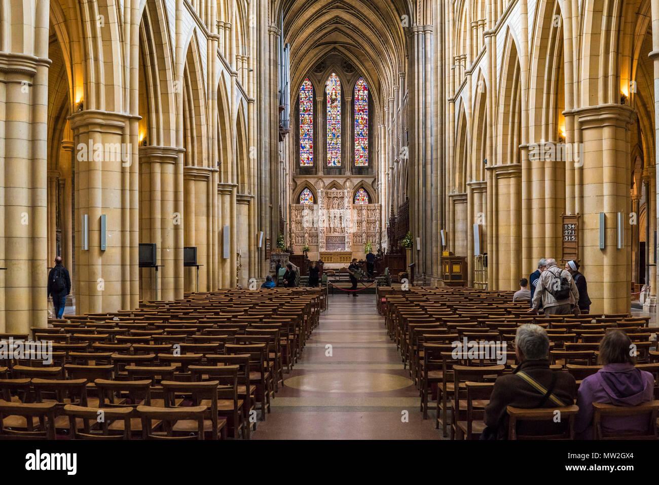 L'intérieur de la cathédrale de Truro à Cornwall. Banque D'Images