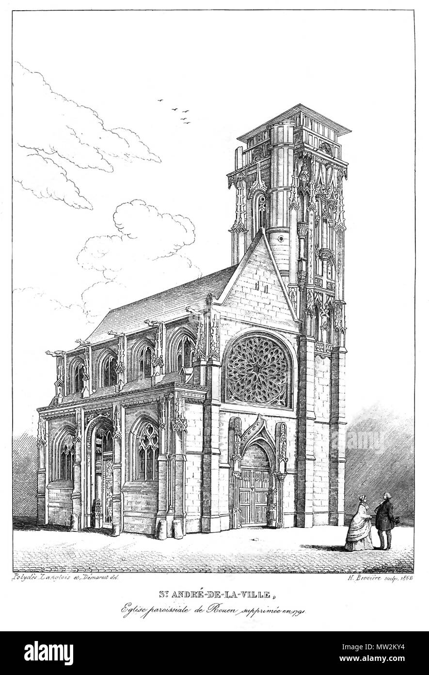 664 Église Saint-André-de-la-Ville Banque D'Images