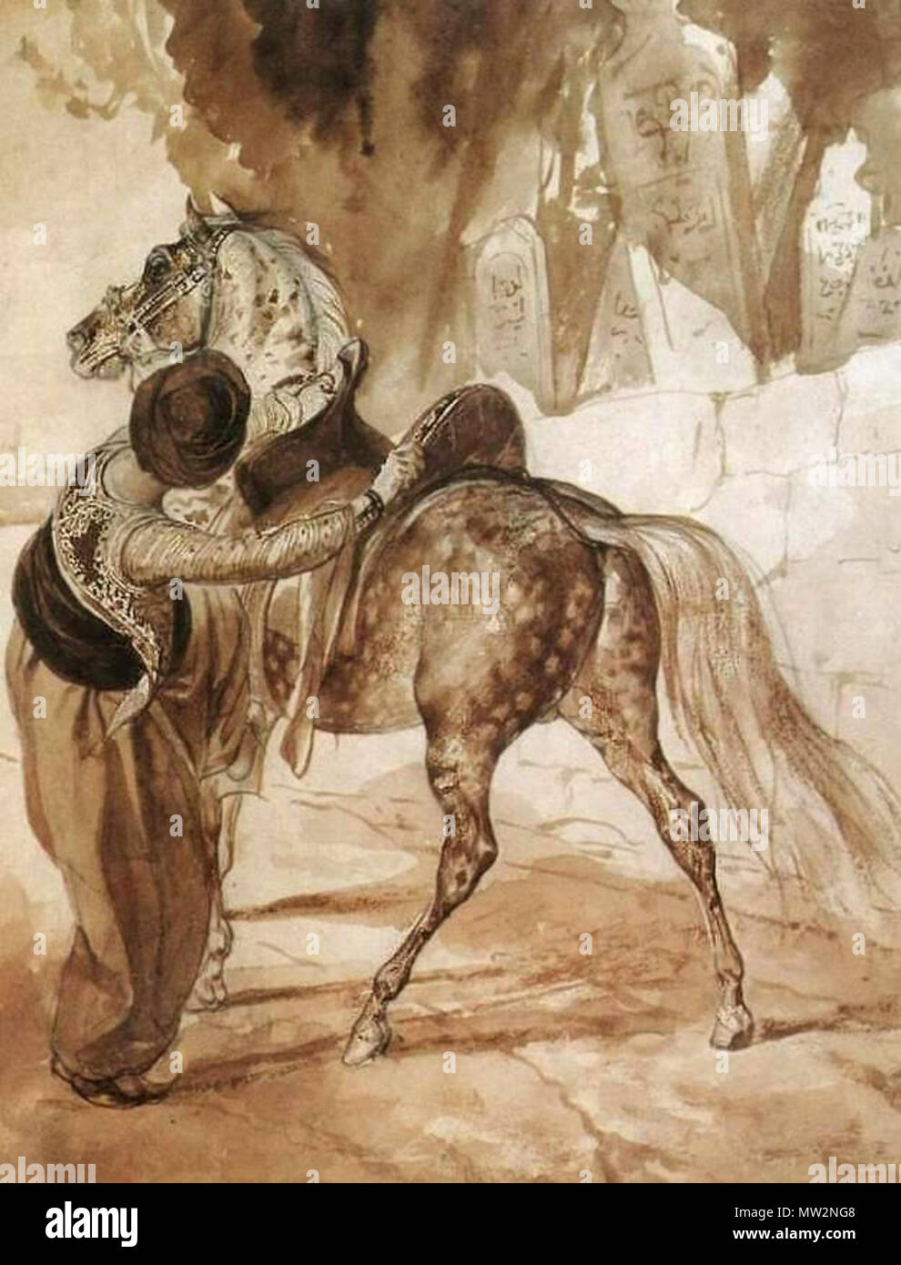 Брюллов Грек лошадью 671 с Banque D'Images