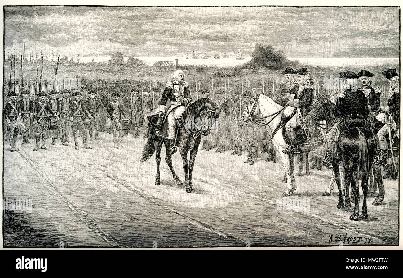 Se rendre à Yorktown 1880 Gravure Banque D'Images