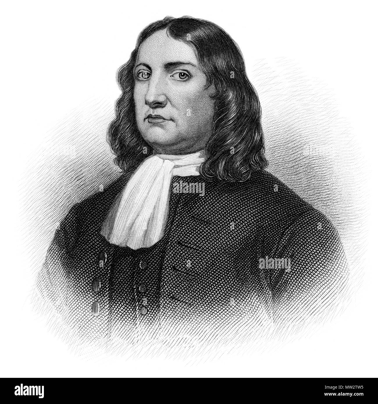 William Penn portrait. Il a été le fondateur de la colonie anglaise de la province de Pennsylvanie. Banque D'Images