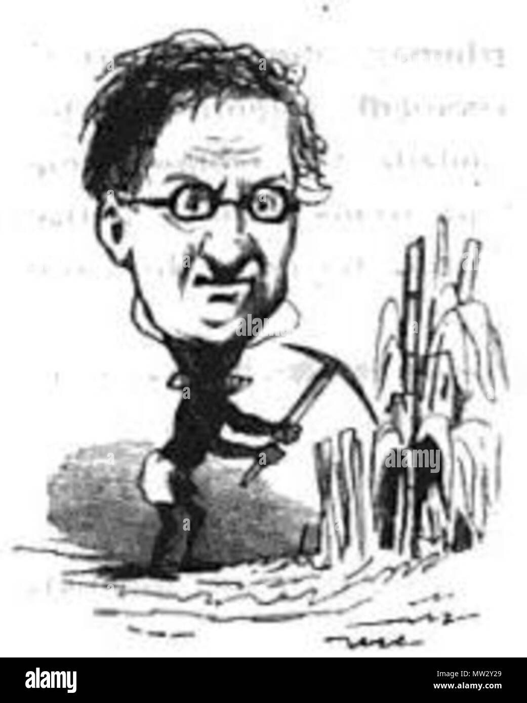 . English : Caricature de F.-A. Isambert, par Cham. 1850. (Cham Amédée de Noé) 300 Isambert par Cham Banque D'Images