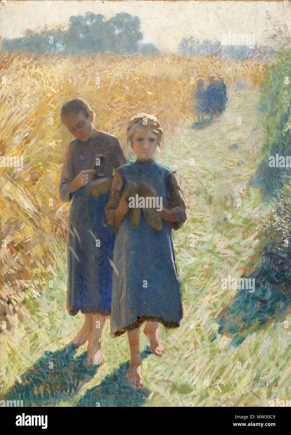 . Anglais : peinture impressionniste belge par Emile Claus. 27 août 2009, 10:15:52. Emile Claus (1849-1924) 185 Emile Clause - Country Life Banque D'Images