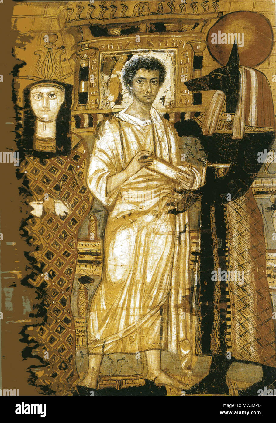 . Фаюмский портрет . Ancienne cité romaine. 203 anonyme Fayoum avec maman dieux (musée Pouchkine) Banque D'Images