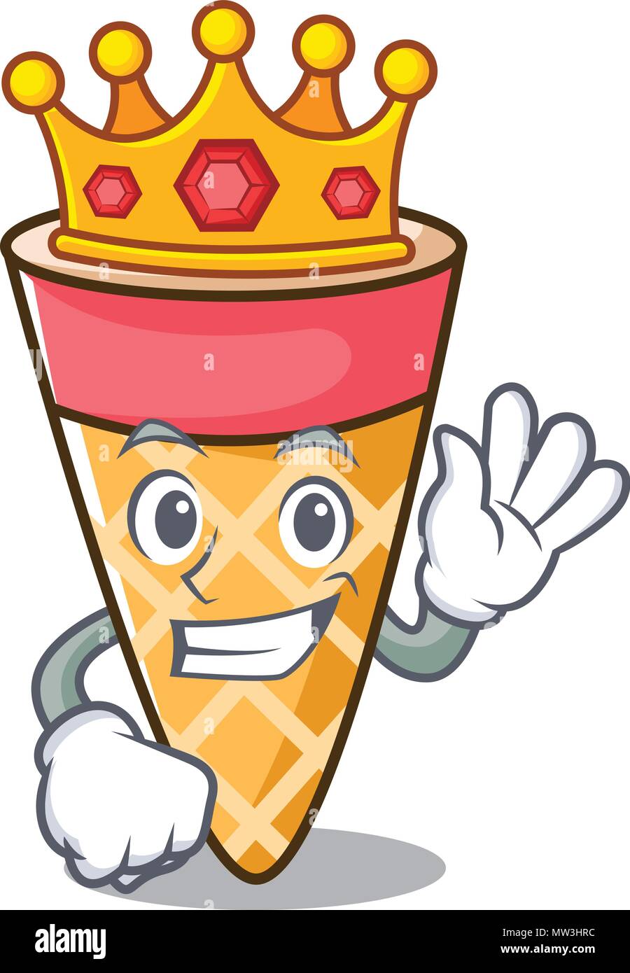 Le roi des glaces ton mascot cartoon Illustration de Vecteur