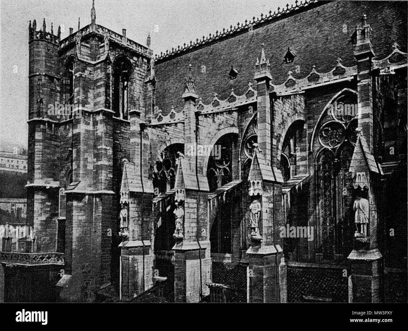 380 Lucien Bégule - La cathédrale de Lyon - 025 Banque D'Images