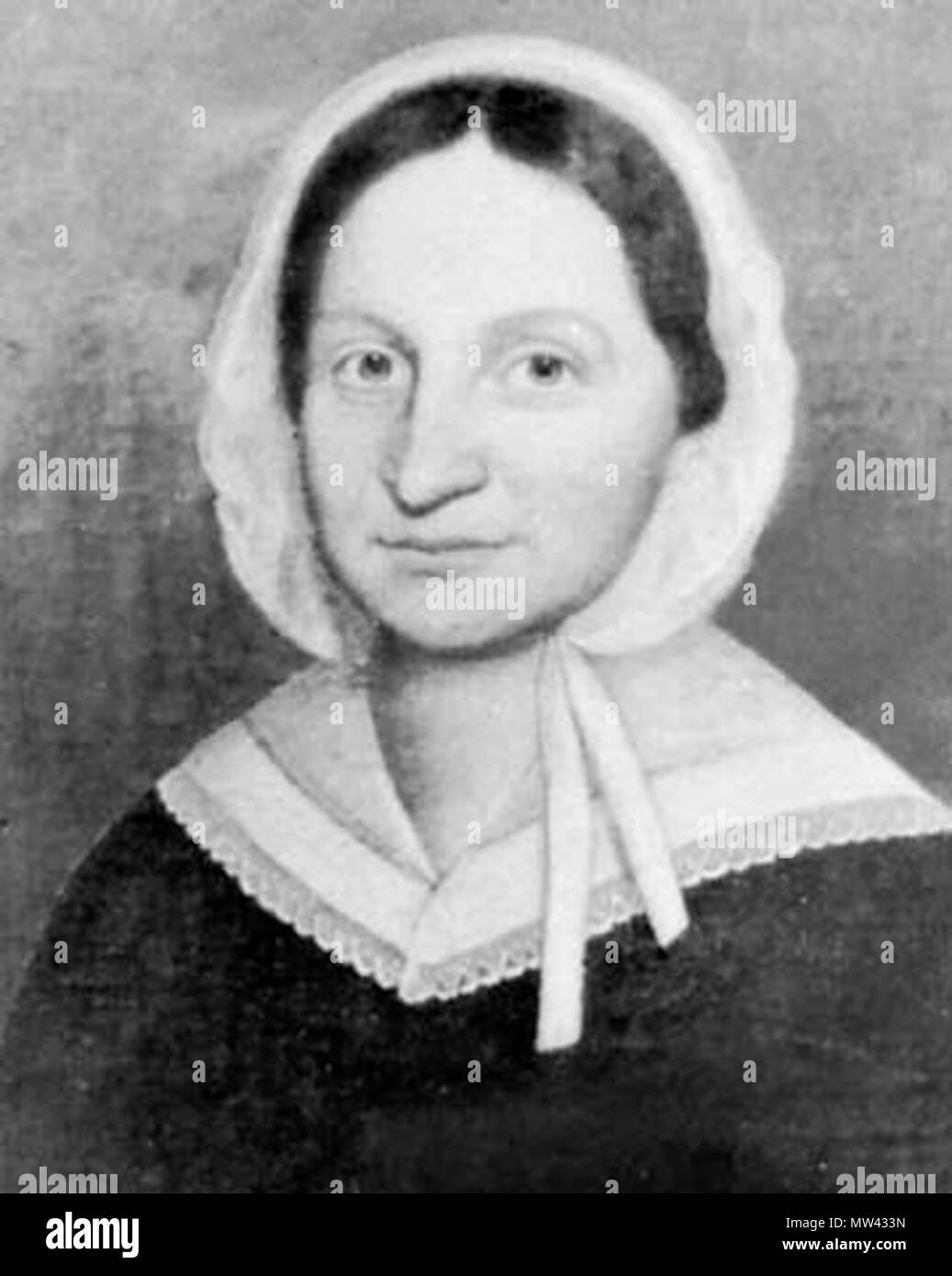 . Mary Lyon (1797-1849), détail d'une peinture à l'huile par un artiste inconnu, dans la collection de Mount Holyoke College, South Hadley, Massachusetts. . 404 Mary Lyon jeune inconnue Banque D'Images