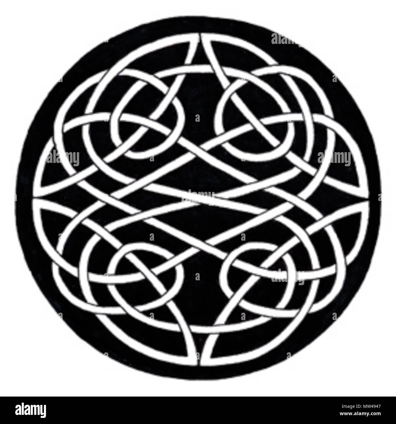 120 Celtic knot deux volets horizontaux cercle Banque D'Images