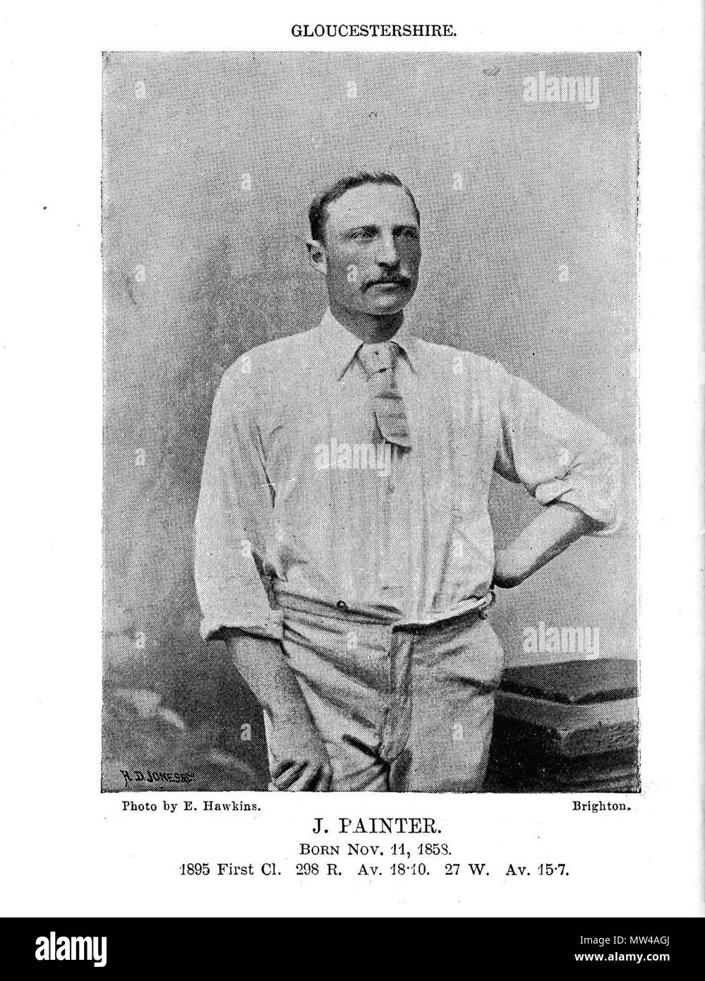 . Anglais : un scan de John peintre d'un livre intitulé célèbre Cricket datée du 1896 . 28 janvier 2012. Northmetpit 321 John (Peintre) Banque D'Images