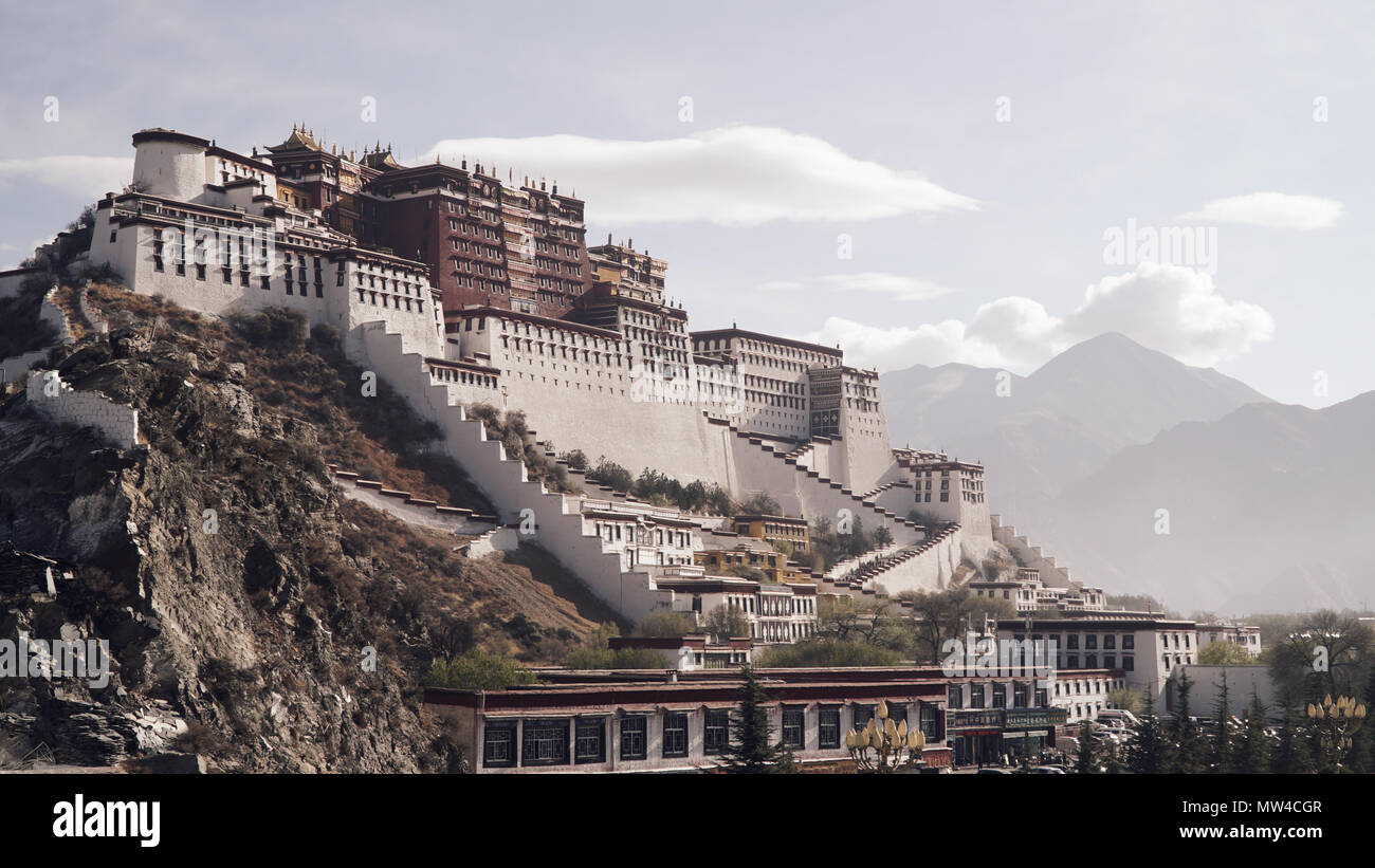 Palais du Potala, Lhassa, Tibet, Chine Banque D'Images