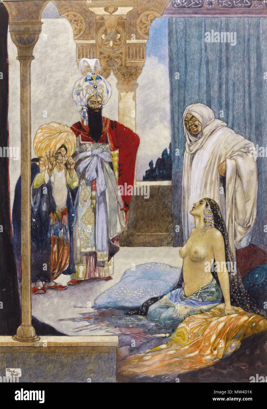 597 l'offre l'offre, par René Bull Banque D'Images