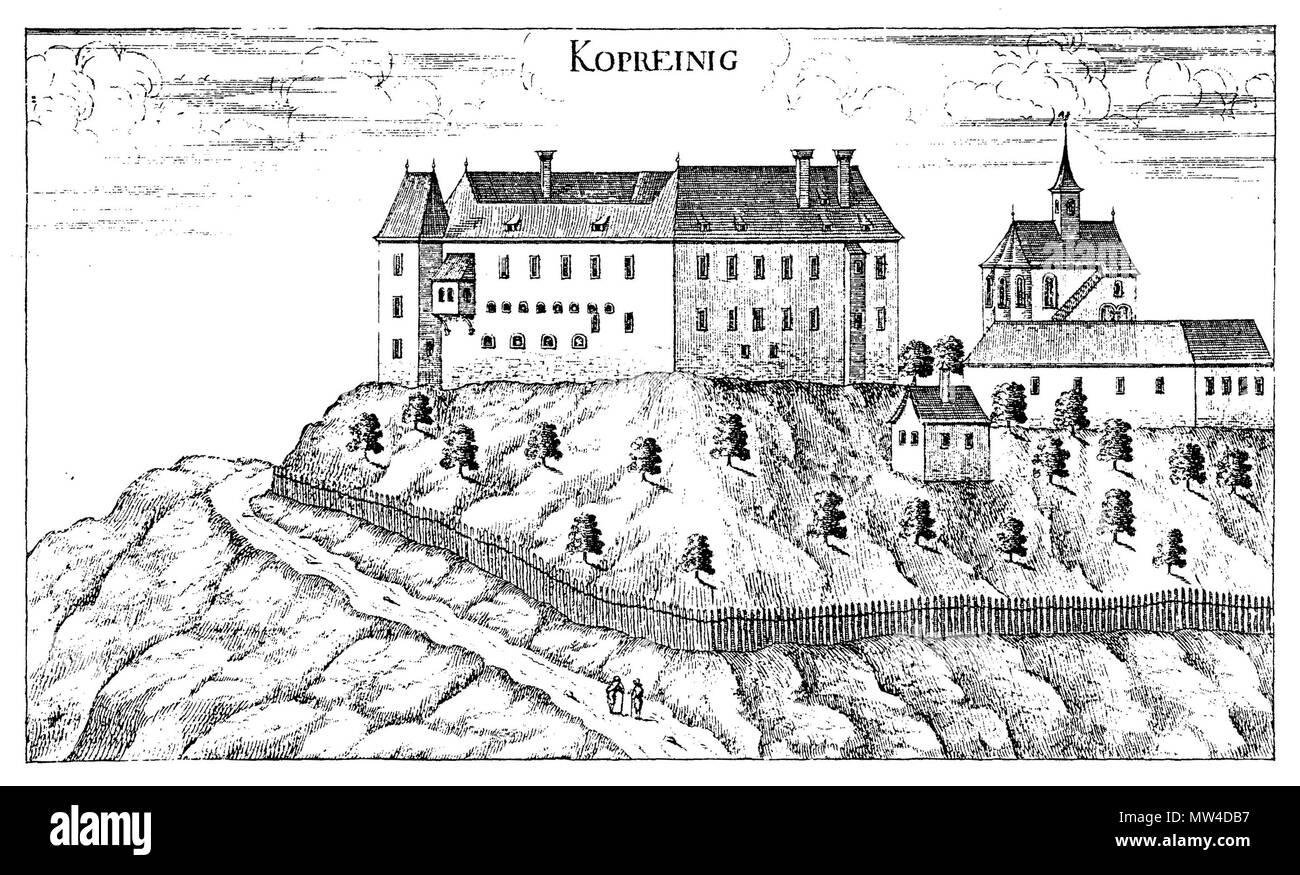 546 Kopreinig 1681 Schloss, Georg Matthäus Vischer Banque D'Images 546 Kopreinig 1681 Schloss, Georg Matthäus Vischer Banque D'Images