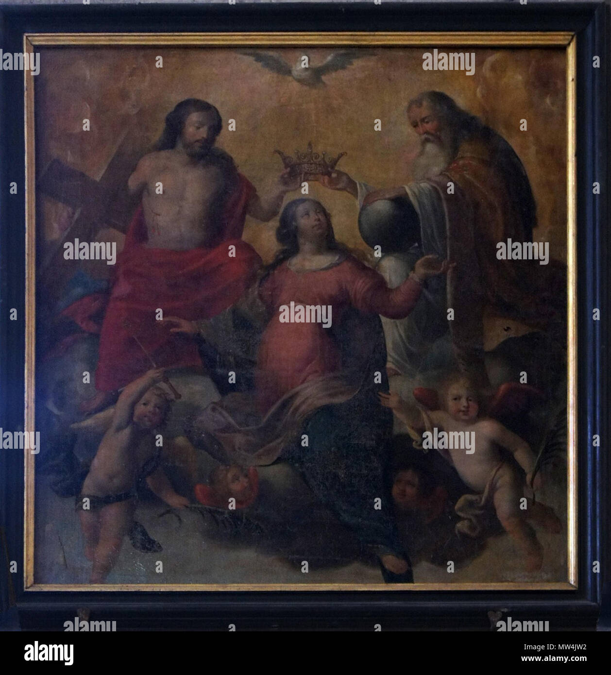 . English : Couronnement de la Vierge . Français : En l'église d'Avenay-Val-d'Or . . XVIIe ; 2013-06-01 11:30:51. G.Garitan 145 Couronnement de la Vierge XVII0 9293 Banque D'Images . English : Couronnement de la Vierge . Français : En l'église d'Avenay-Val-d'Or . . XVIIe ; 2013-06-01 11:30:51. G.Garitan 145 Couronnement de la Vierge XVII0 9293 Banque D'Images