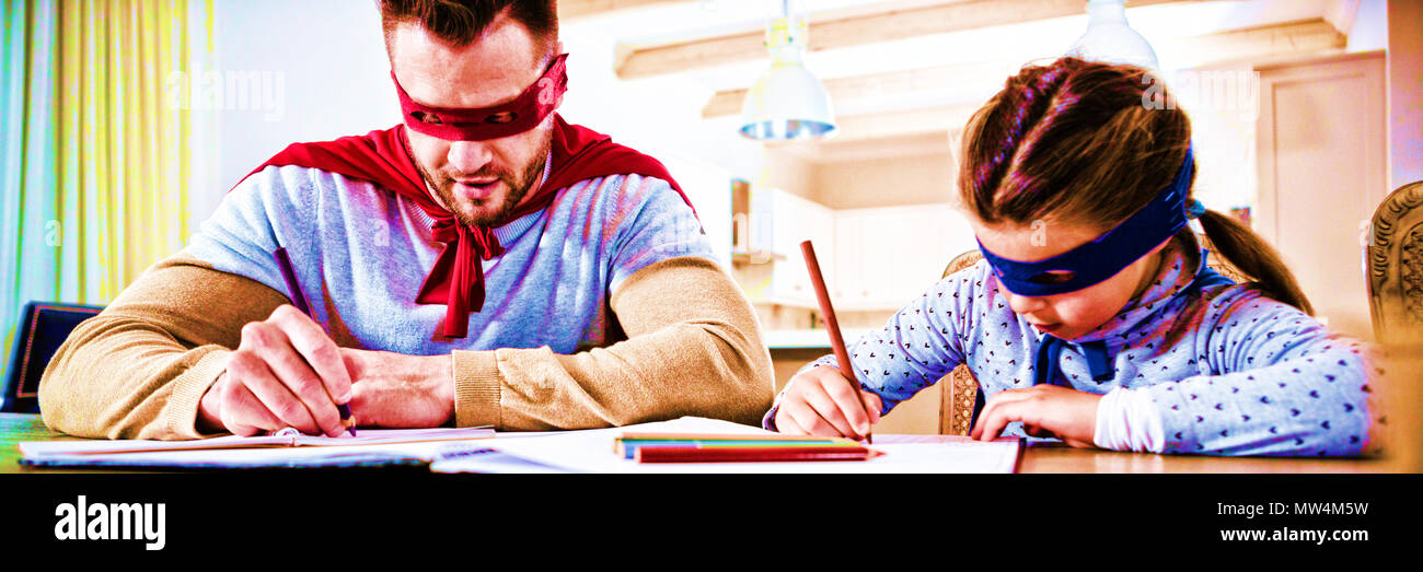 Père et fils pastry pie Banque D'Images