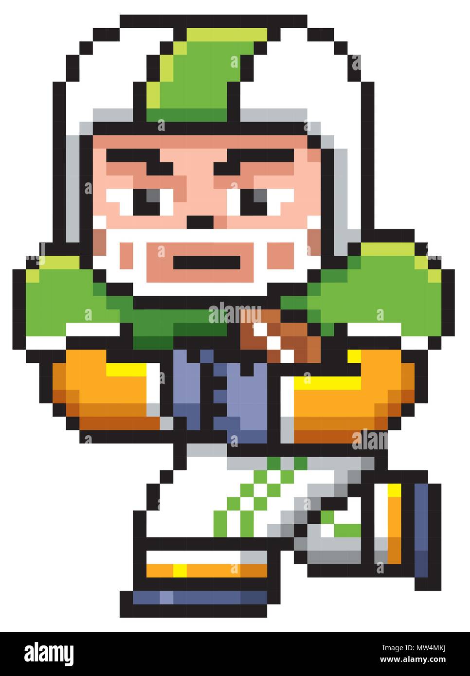 Cartoon Vector illustration de joueur de football américain - conception de pixel Illustration de Vecteur