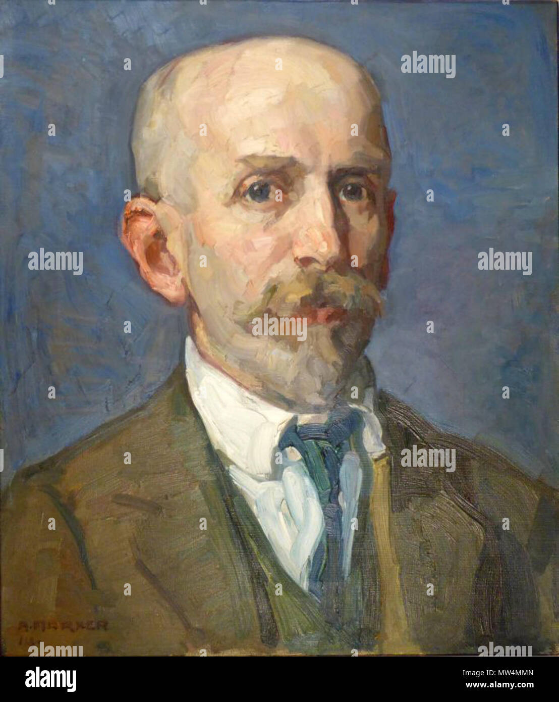 . Deutsch : Selbstportrait Alfred Marxer, 1914, Öl auf Leinwand, 49 x 42 cm . 21 novembre 2013, 17:02:33. Alfred Marxer (1876-1945) 38 Alfred marxer selbstbildnis 1914 Banque D'Images