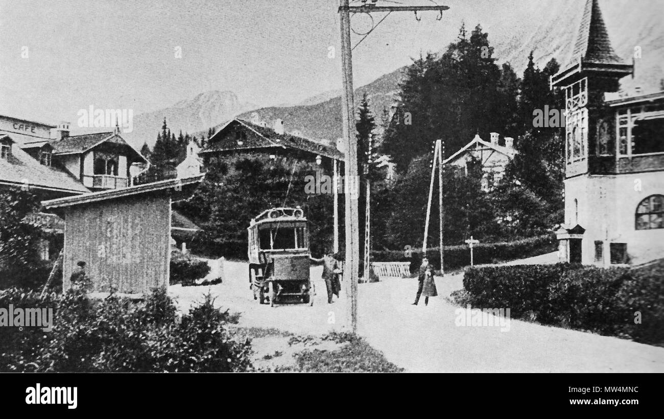 573 Stary Smokovec - cestný elektrobus 1904 Banque D'Images