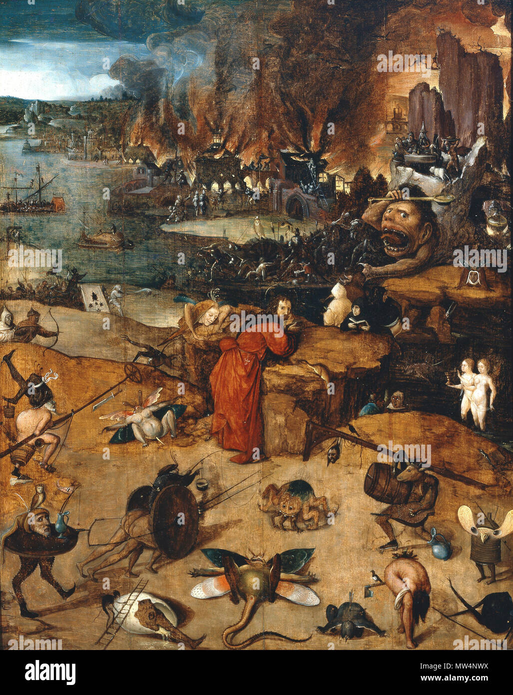 . La Tentation de Saint Antoine . c. 1520 ou peu après (1515-1530) 29 Après Jheronimus Bosch couleur 006 Banque D'Images