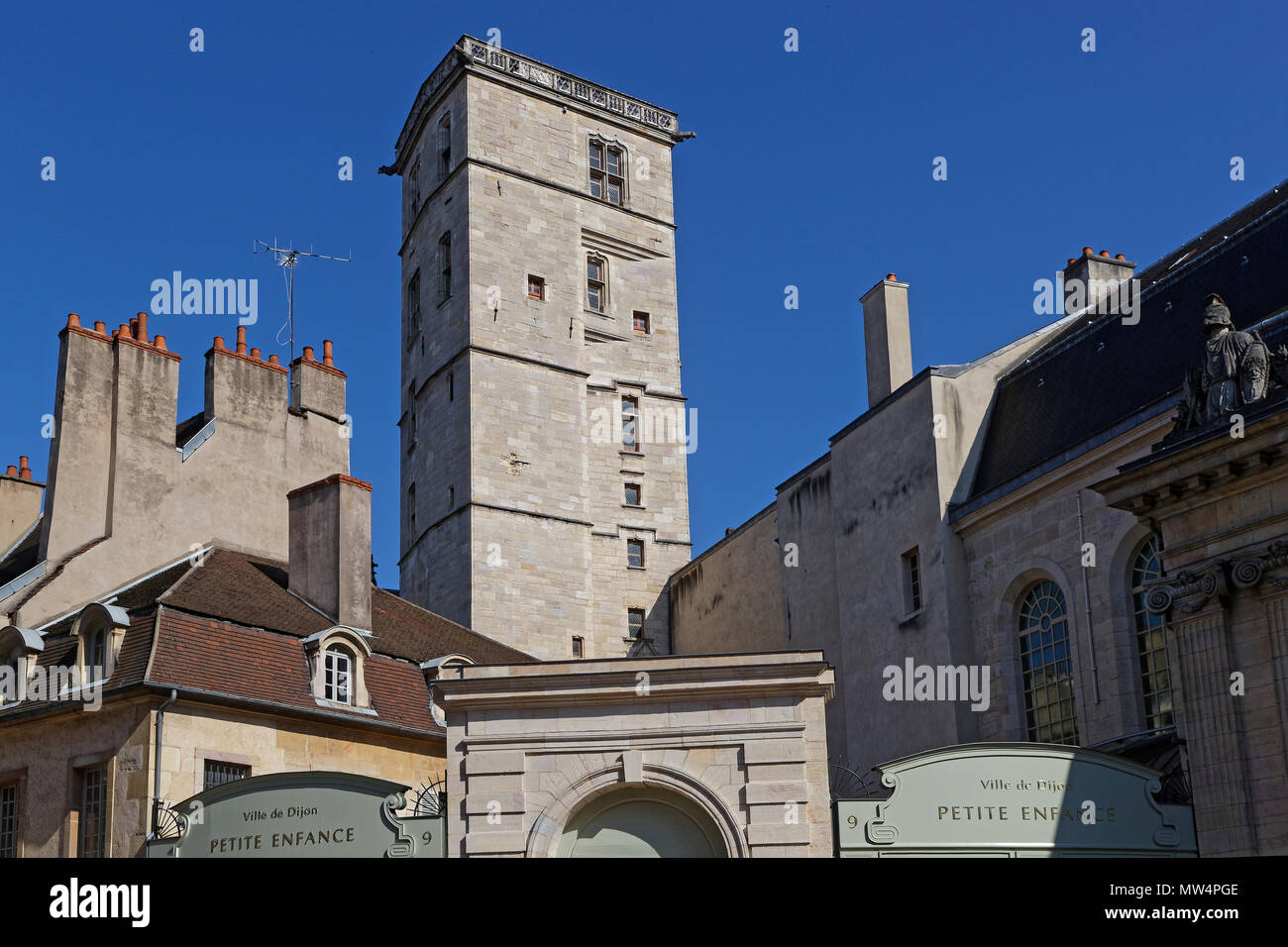 DIJON, FRANCE, 20 mai 2018 : Philippe Le Bon tour au Palais des Ducs de Bourgogne. Cette remarquablement bien conservé l'assemblage architectural ho Banque D'Images