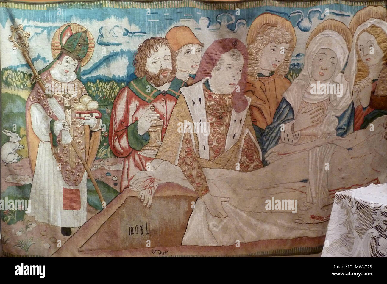 . English : Tapisserie dite "mise au tombeau" à Saint-Jean-Saverne. deuxième trimestre de 16e siècle - 1540. Paralacre 587 Tapisserie "Mise au tombeau" 01 Banque D'Images