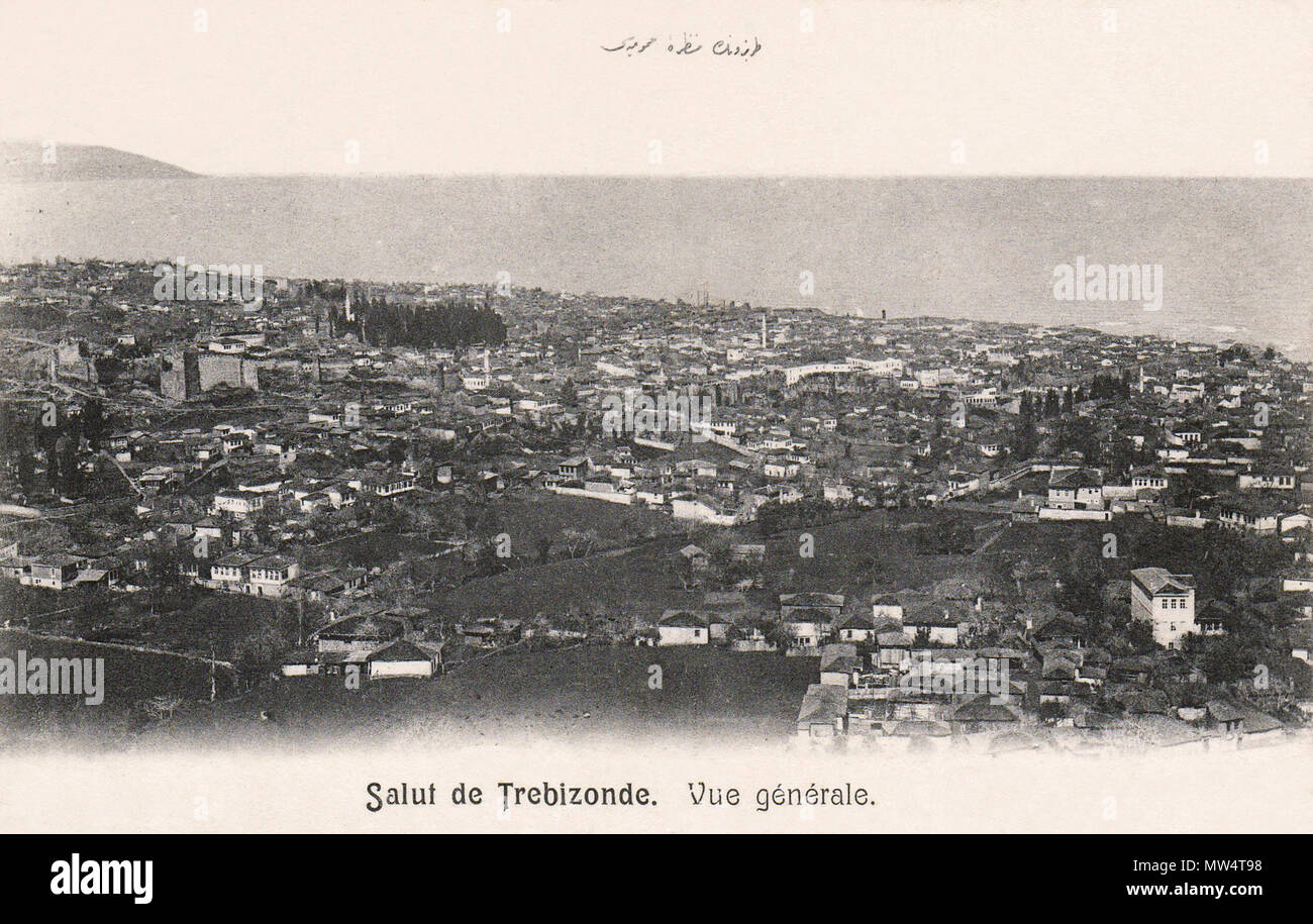 . Anglais : Carte postale de Trébizonde (Trabzon, Turquie). 7 août 2014, 15:35:32. Osman NOURI 237 Vue générale de Trébizonde Banque D'Images