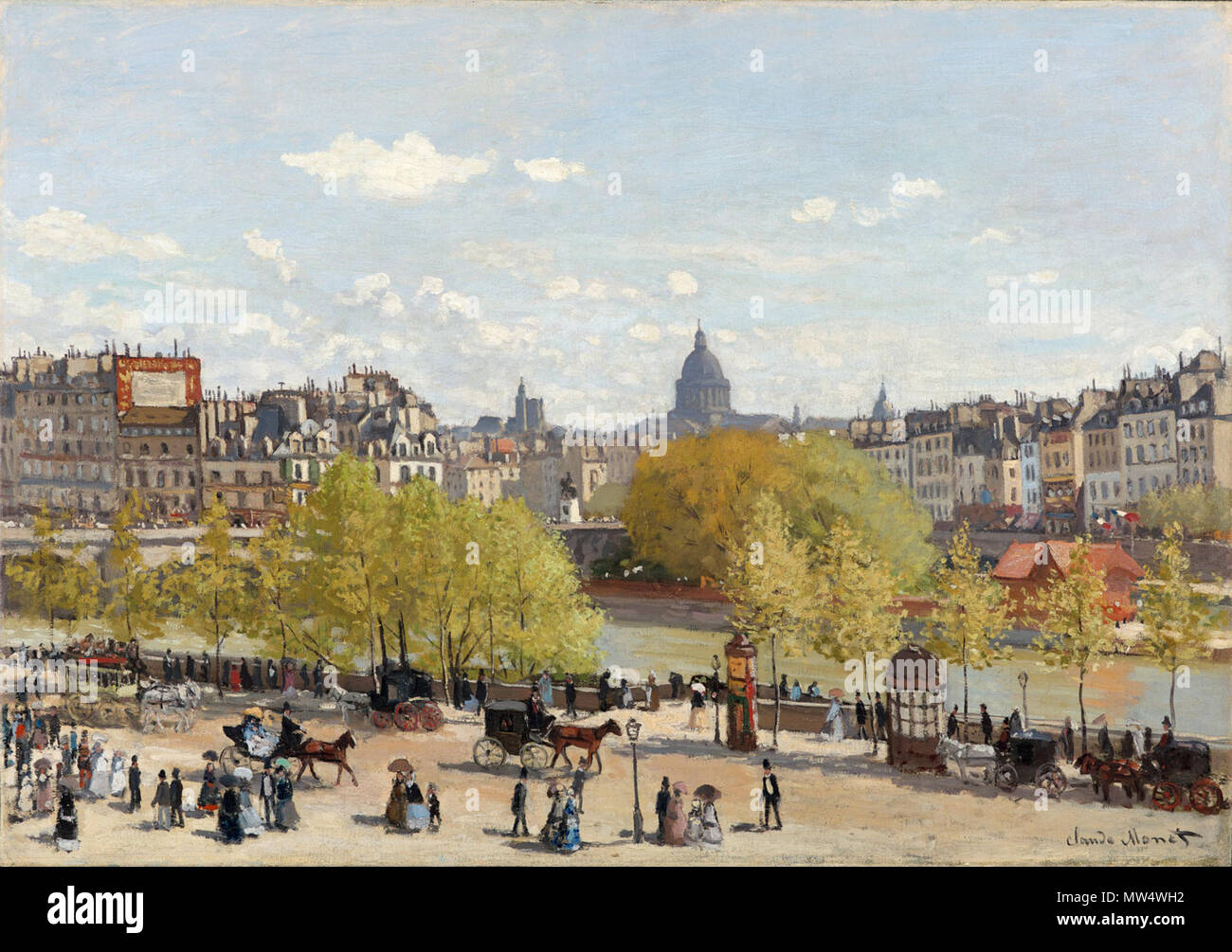 Le quai du Louvre, 1867 598 Le quai du Louvre Monet Banque D'Images