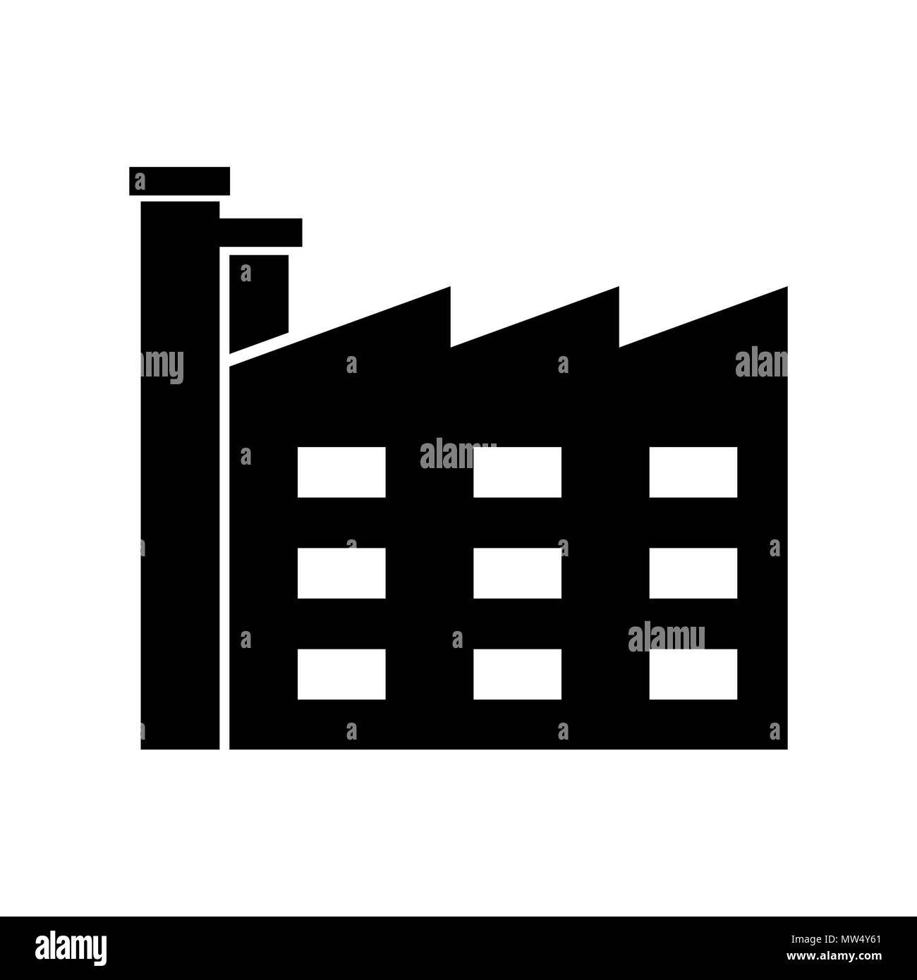 L'icône de l'usine d'isoler sur fond blanc pour concept industriel-vecteur conception iconique Illustration de Vecteur
