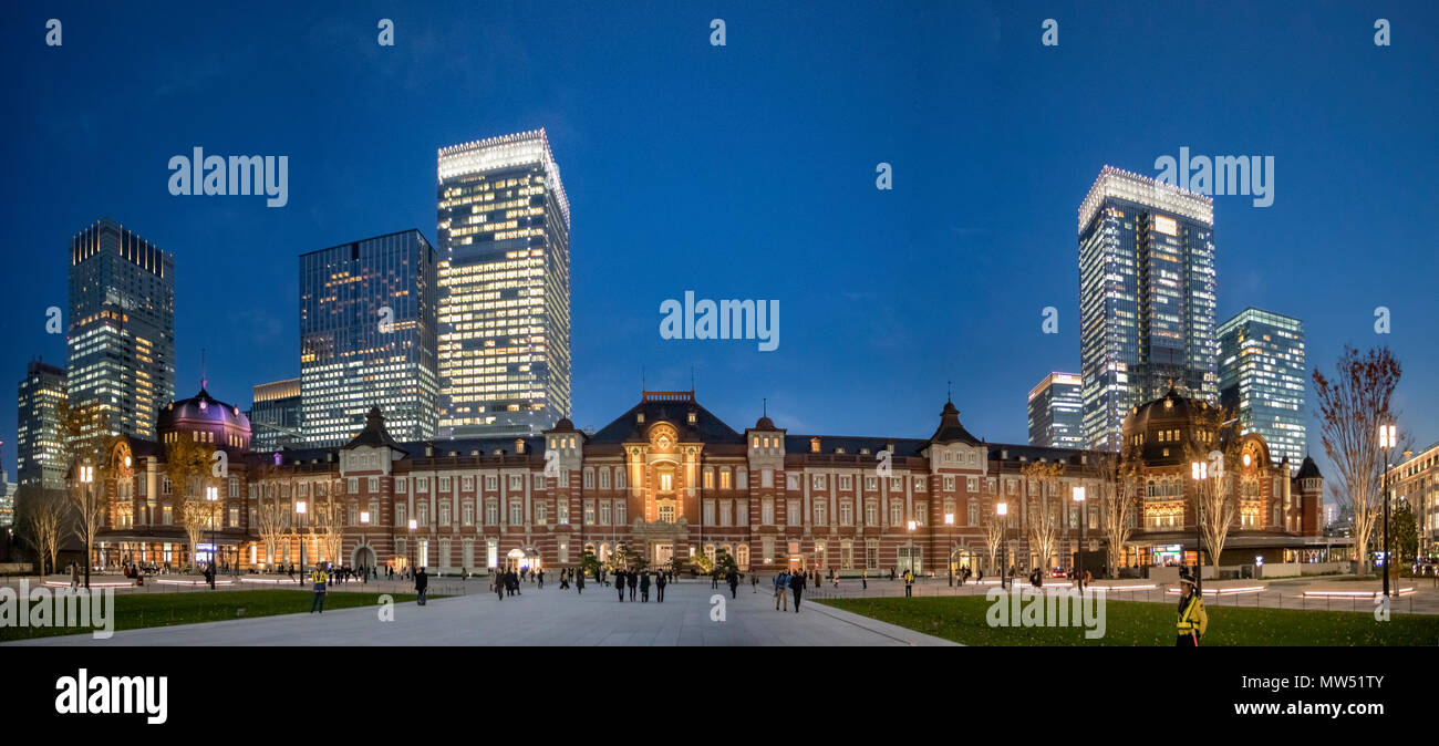 Japon , Tokyo City, District de Marunouchi, Tokyo Station West Side Banque D'Images