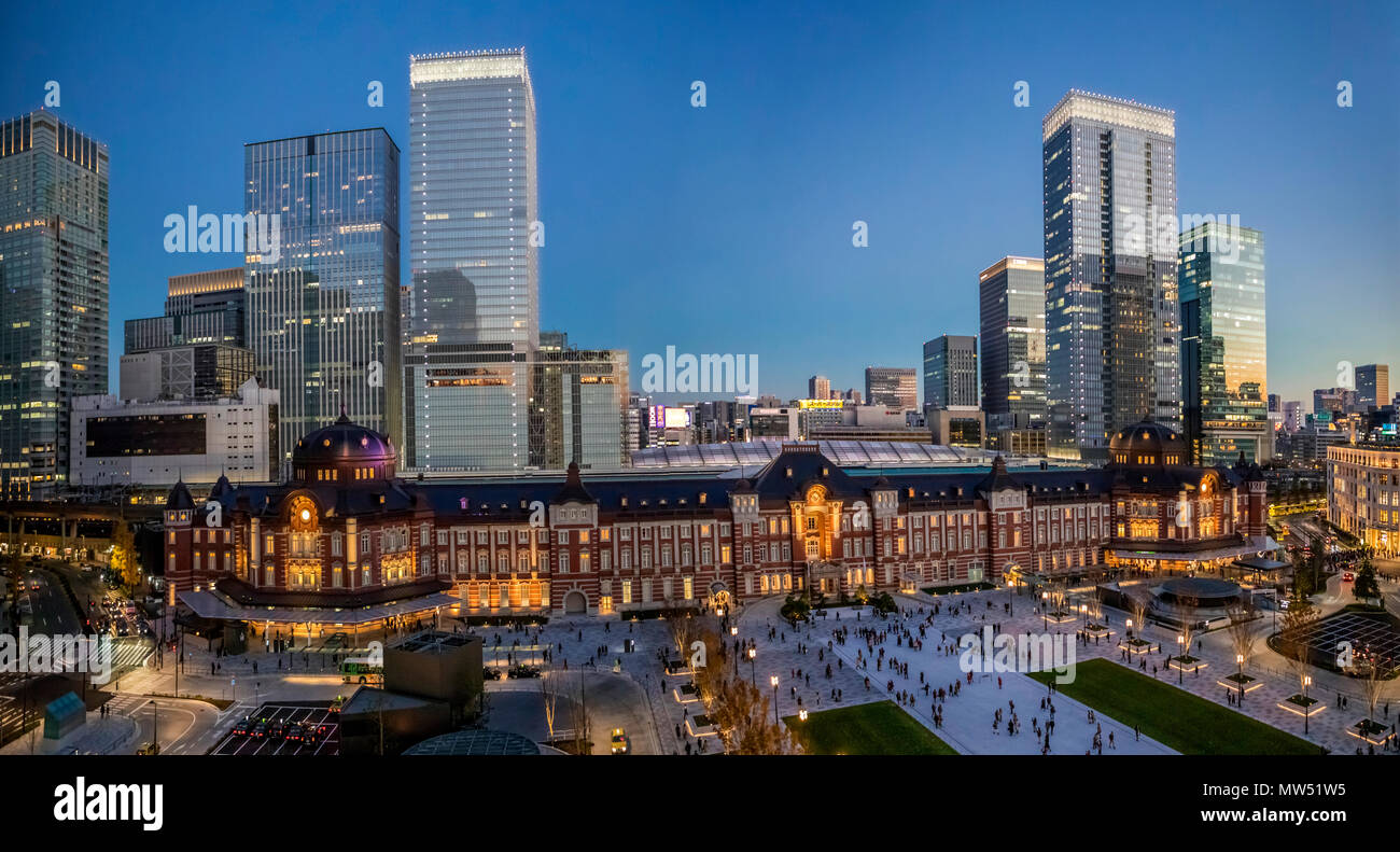 Japon , Tokyo City, District de Marunouchi, Tokyo Station West Side Banque D'Images