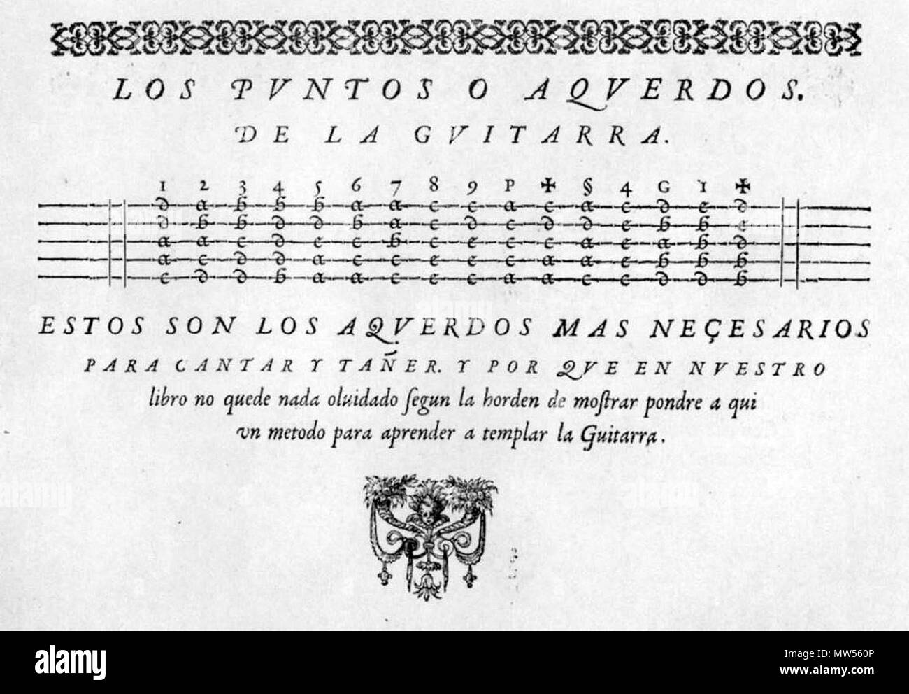 . Anglais : Une page de Luis de Briceño's Metodo muy facilissimo (Paris, 1626). 1 mai 2015, 00:31:58. Pierre Ballard, de l'imprimante. 98 Briceno Banque D'Images