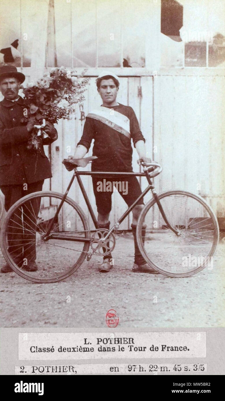 . English : 1903 Lucien Pothier, deuxième du Tour de France . 30 novembre 2015, 19:17:05. Beau, Jules (1864-1932). Photographe 12 1903 Lucien Pothier Banque D'Images