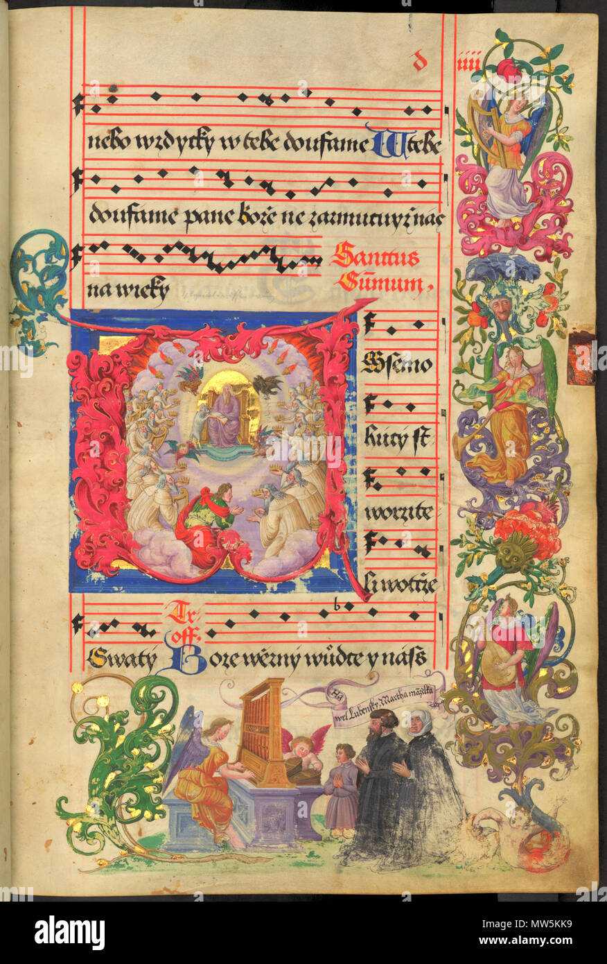 665 Žlutický kancionál, Památník národního písemnictví v Praze Banque D'Images