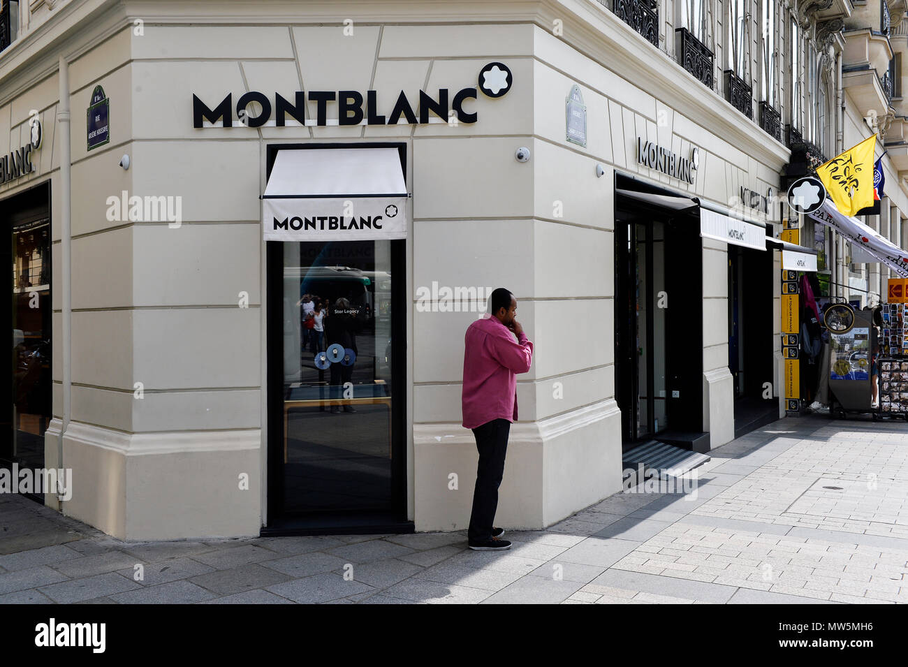 Montblanc boutique sur les Champs-Elysées - Paris - France Banque D'Images