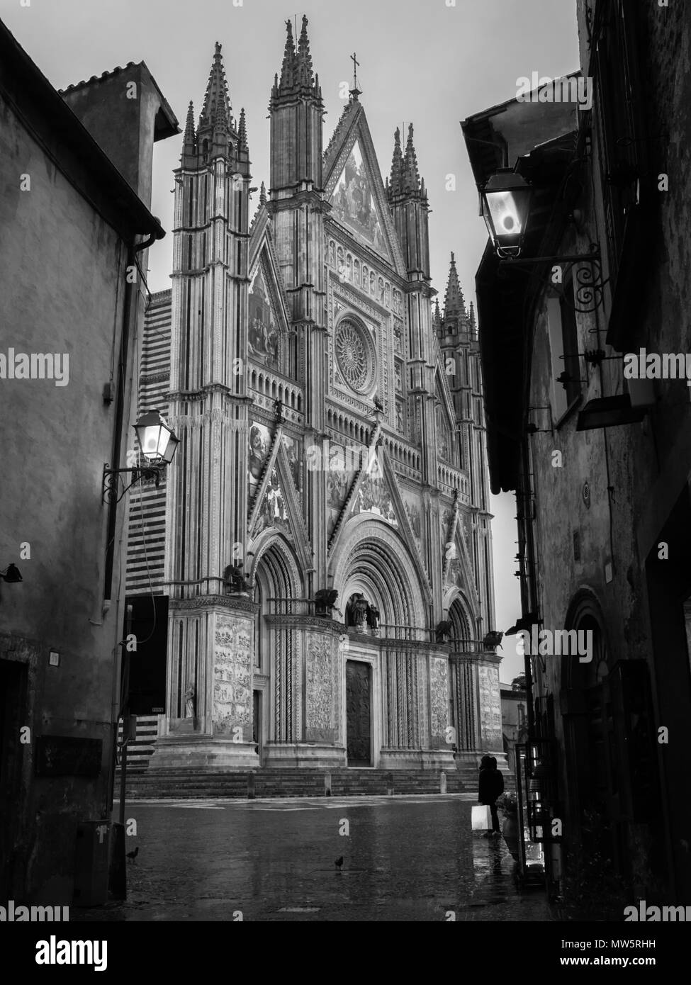 Vue de la cathédrale d'Orvieto, Italie Banque D'Images