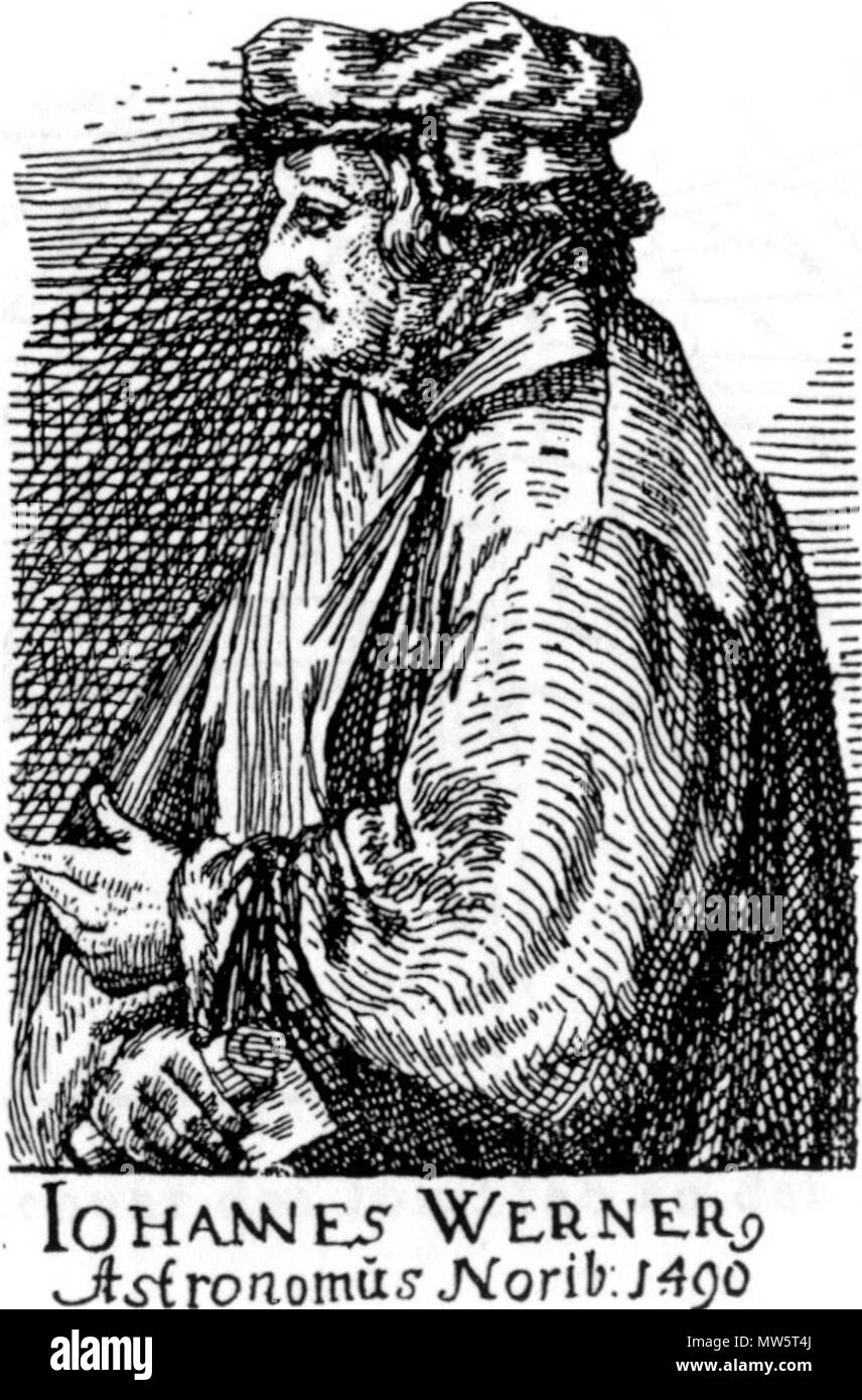 . Anglais : w:Johannes Werner (1468-1522), astronome allemand aka Vernerus à Nuremberg 672 Iohannes Werner Banque D'Images
