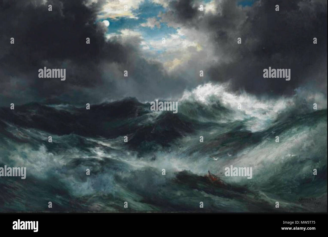 . Naufrage en mer de lune . Peint en 1901. Naufrage en mer de lune 424 Banque D'Images