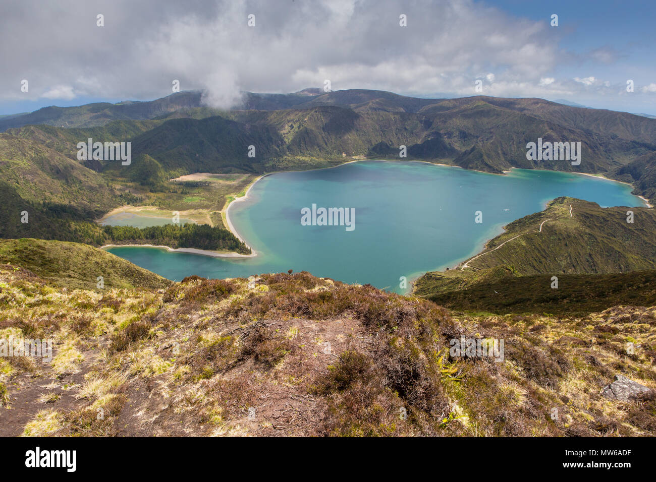 Vue sur Lagoa do fogo de miradouro Banque D'Images