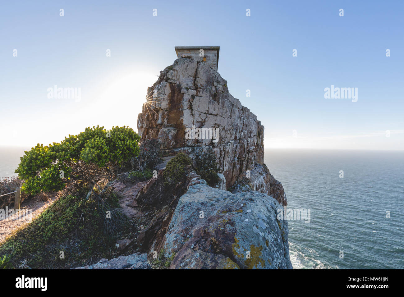 Ruines du cap Point à Cape Town avec perfect blue sky Banque D'Images