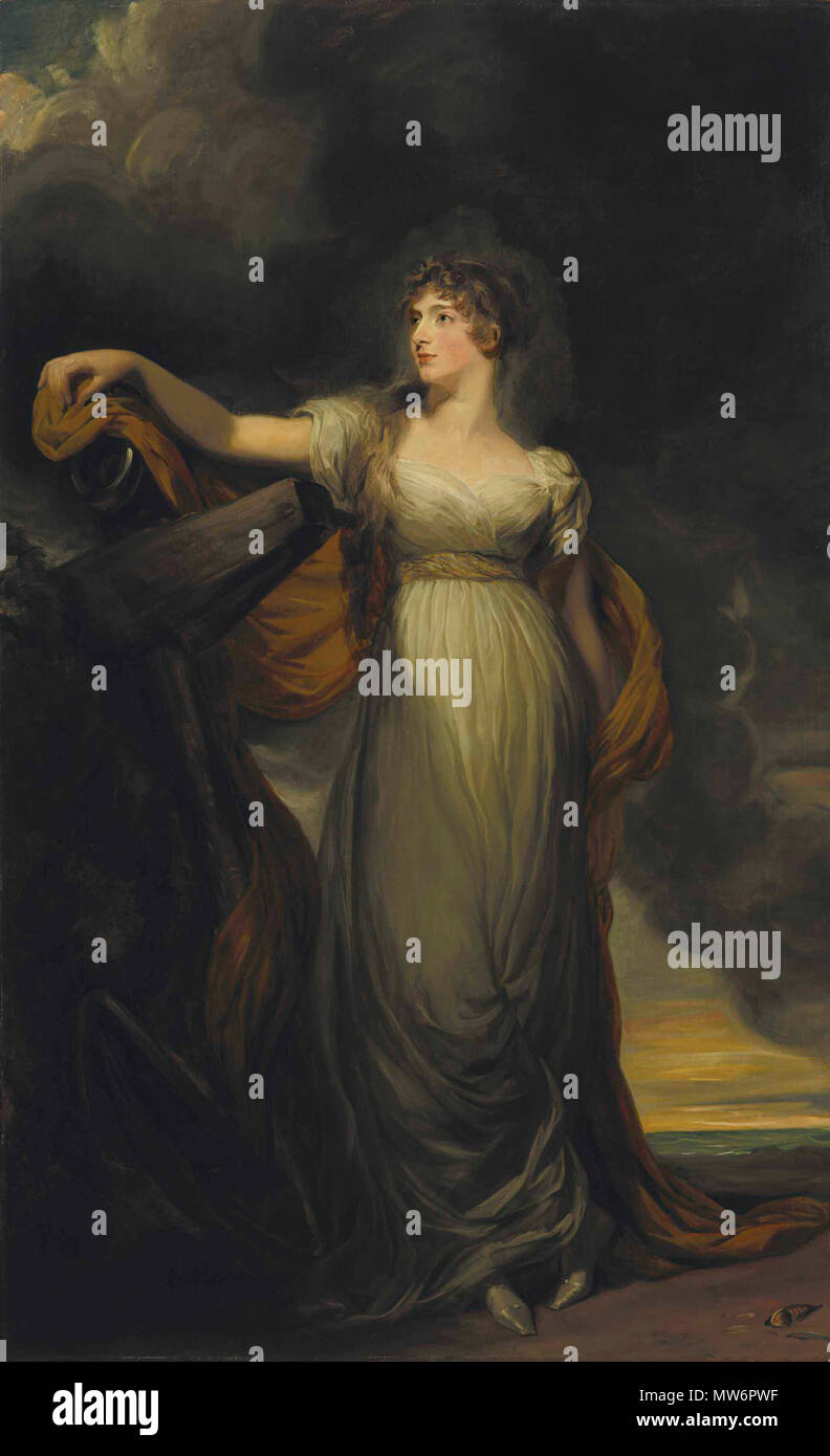 . Portrait de Louisa Montagu, Vicomtesse Hinchingbrook, plus tard Comtesse de Sandwich (1781-1862), pleine longueur, comme un espoir 562 sir Thomas Lawrence et studio portrait de Louisa montagu vicomtesse Banque D'Images