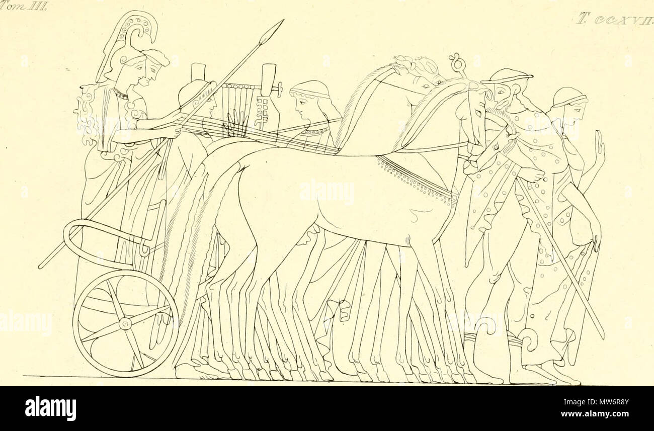 . Deutsch : Illustration aus 'Pitture di vasi fittili ... Tomo III' 669 INGHIRAMI(1835) Pitture di vasi fittili Vol3 T217 (14804750243) Banque D'Images