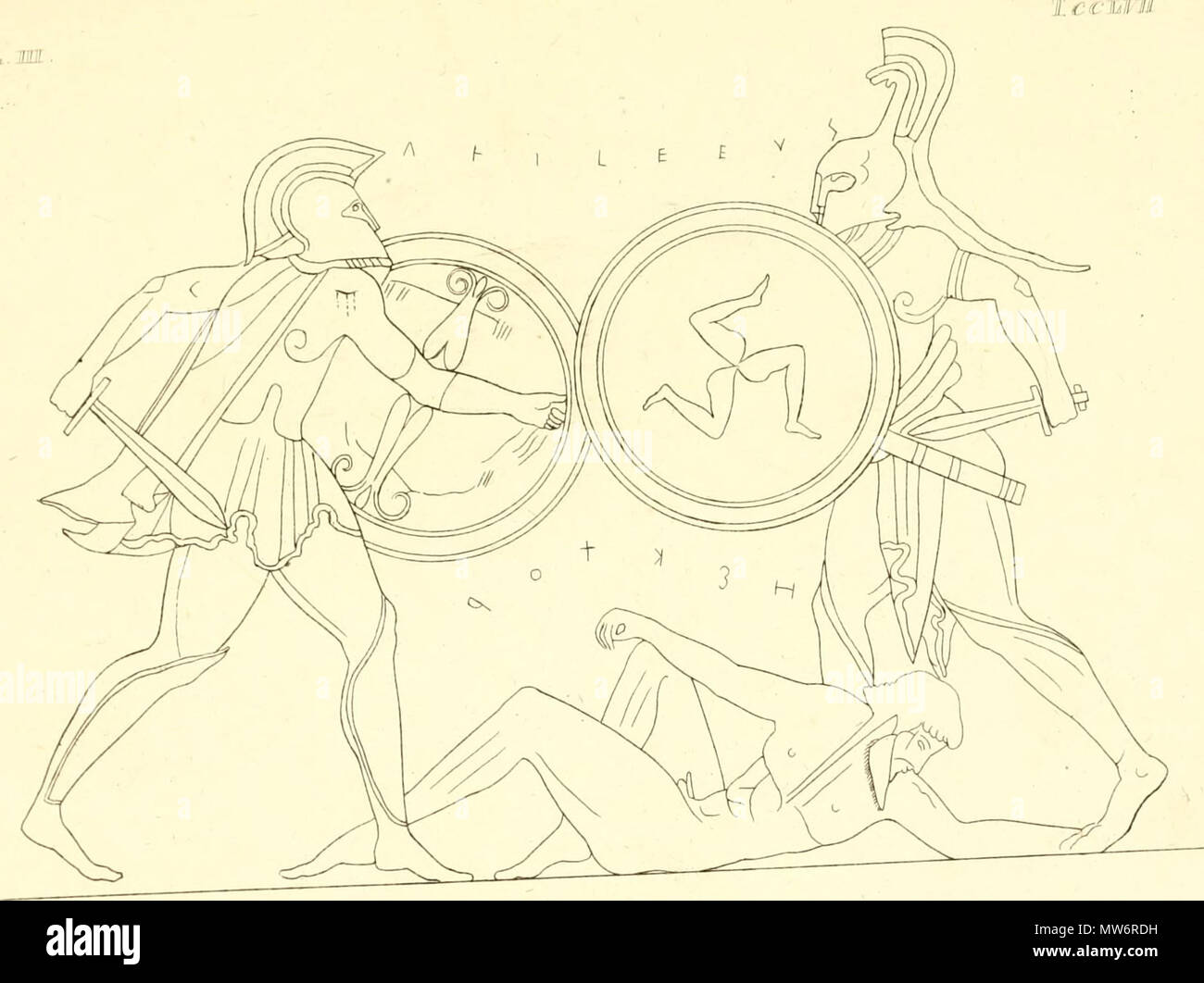 . Deutsch : Illustration aus 'Pitture di vasi fittili ... Tomo III' 669 INGHIRAMI(1835) Pitture di vasi fittili Vol3 T257 (14784576482) Banque D'Images