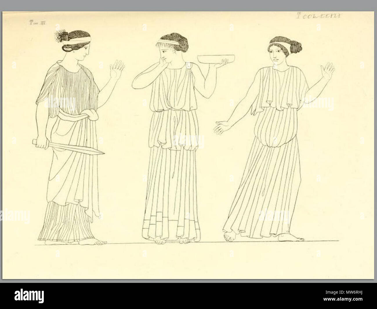 . Deutsch : Illustration aus 'Pitture di vasi fittili ... Tomo III' 669 INGHIRAMI(1835) Pitture di vasi fittili Vol3 T289 Banque D'Images