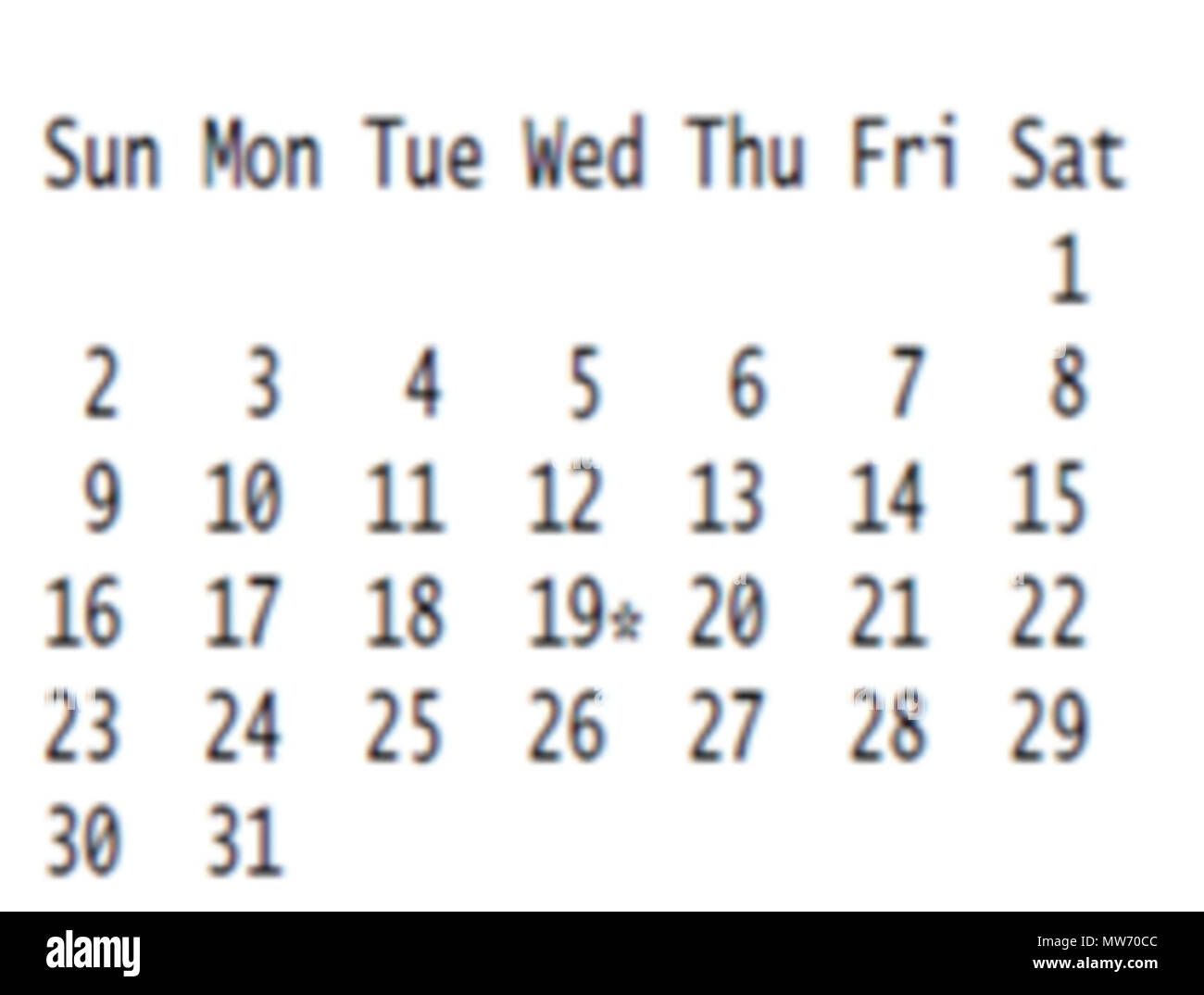. العربية : تقويم للشهر الحالي عرض de feu sur . 1 mai 2015. Horstmann 18 5nazirah Banque D'Images