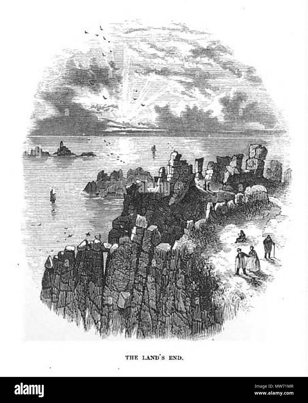 . Une semaine à l'Land's End - Le Land's End . 1861. John Thomas (1835-1911) 22 Une semaine à l'Land's End 12 Banque D'Images