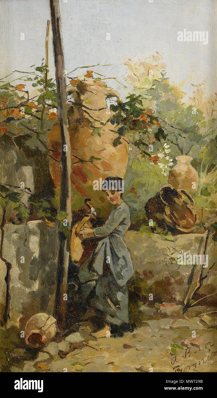 30 Agnes Börjeson - Italiensk kvinna vid brunnen Banque D'Images