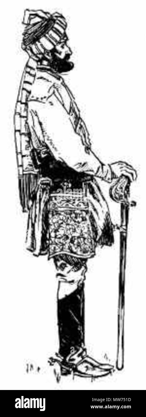 . Un fonctionnaire indien du Corps de chameaux . 1869 43 Un fonctionnaire indien du Corps de chameau Banque D'Images